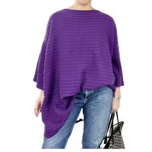 Clamar Made In France Women’s Horizontally Pleated Trapeze Tunic Top